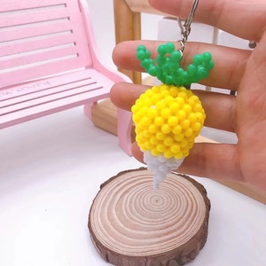 Wholesale Bright Color <b>Plastic</b> <b>Beads</b> Handmade Pendant Promotion Gift Vegetable Keyrings Acrylic <b>Beads</b> Bag Charm Carrot Keychains - Product Image 4