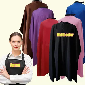 Hairdressing Supplier Directly Adjustable Black Hair Salon Shawl Waterproof Barber Capes Hair Cutting Cape for Adults