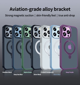 WOWCASE-funda de teléfono a prueba de golpes, diseño de anillo de Metal trasero de PC esmerilado con función de carga magnética para <span class=keywords><strong>iPhone</strong></span> 14 - Product Image 6