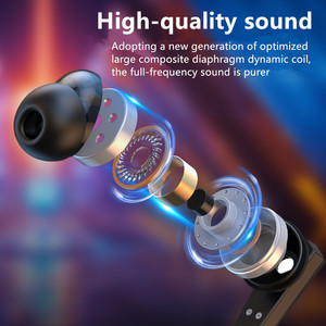 Casque de jeu sans fil à chargement magnétique, LED, faible latence, suppression du bruit ENC, son stéréo véritable, étanche, pour le sport et la musique - Product Image 6