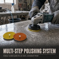 Disques de polissage diamantés segmentés à code couleur, outils de polissage pour pierre, granit, marbre, béton, sols et comptoirs