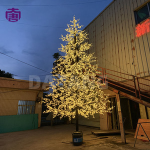 Élégante lampe d'extérieur étanche en PVC avec poteau en fer en forme de cerisier pour décorations de Noël, Halloween et festivals - Product Image 2
