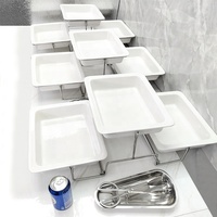 Présentoir Alimentaire Céramique 3 Étages pour Hôtellerie en Gros, Supports de Présentation Buffet, Plateaux de Service Traiteur pour un Service Facile