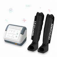 Masseur de jambes à compression d'air intermittente LEAMAI avec 5 modes, pression de 30 à 260 mmHg, batterie au lithium, prise secteur, garantie de 24 mois