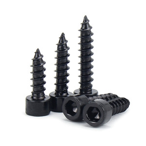 M2 M2.5 M2.6 M3 M4 M5 M6 M8 Black Zinc Plated Steel Allen <strong>Hex</strong> Socket Cap Head Self Tapping Wood <strong>Screws</strong> - Product Image 4