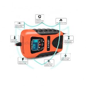 Caricabatteria portatile rosso 12V 7 sezioni multi-batteria al piombo caricabatteria per riparazione moto auto - Product Image 4