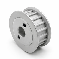 Poulie de distribution AT5 personnalisée 18T, alésage 5/6/8mm, largeur de courroie 10mm, en aluminium usiné CNC OEM avec vis de réglage pour entraînement linéaire d'imprimante 3D
