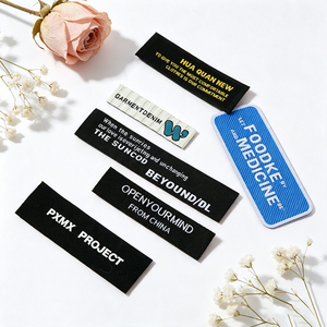 OEM Custom Woven Garment <b>Labels</b> Fine Weaving Logo Fabric Tags Customized Brand <b>Name</b> And Care <b>Labels</b> For Fashion Wear Apparel - Product Image 5