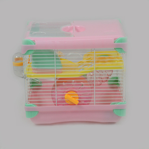 Jaula de plástico para hámster pequeño, casa de hámster rosa, pequeña, adecuada para la doméstica - Product Image 4