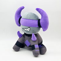 Peluche de bœuf à deux cornes, accessoire de jeu, poupée en peluche, peluche cassée
