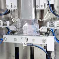 Volledig automatische zuigerpomp vloeistofdoseer- en verpakkingsmachine voor water, tomatensaus, sojasaus, vruchtensap en zakjes.