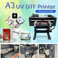 A3 UV Printer otomatis uv dtf printer icу tinta untuk plastik PVC kaca pakaian Logam Industri Pertanian