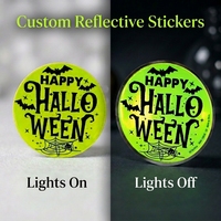 Pegatinas de Neón para Halloween, Calcomanías Fluorescentes para Botellas, Laptops y Ventanas, Decoración Luminosa Impermeable, Recuerdos para Fiestas de Disfraces