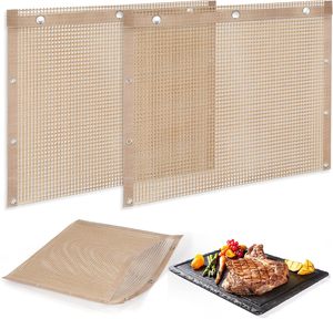 2025 New Food Grade Baking & Grilling Bag Heat Resistance <b>BBQ</b> Mesh Picnic Tool Outdoor Kitchen Grill Mats Sale - Product Image 3