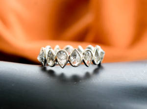 Bague en quartz rutilé noir avec argent sterling 925, style tendance, en vente - Product Image 2