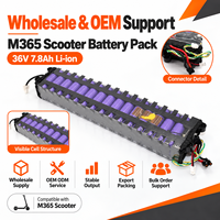 Batterie au lithium-ion rechargeable 36V 7.8Ah pour trottinette M365, pièces détachées, vente en gros, fabricant