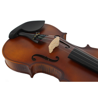 Violon en bois de tilleul pour débutant, 2 pièces, avec étui, motif de tigre