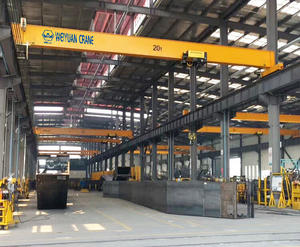 מנוף גשר עילי מסוג EOT עם כבל פלדה חשמלי, בעל קורה אחת, 10 טון, 20 טון, עם מנוף נייד. - Product Image 5