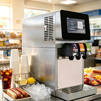 Machine à boissons automatique commerciale à 3 robinets, fontaine à soda électrique portable haute capacité en acier inoxydable