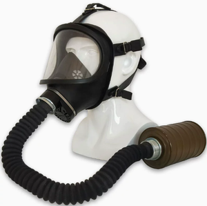 Masque respiratoire intégral de sécurité industrielle, avec sangle de tête réglable et large champ de vision, compatible avec <span class=keywords><strong>tuyau</strong></span> de canister pour la <span class=keywords><strong>protection</strong></span> contre les gaz - Product Image 4