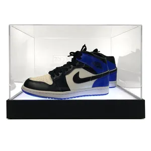 Must see Lucite Acrylic Sneaker Display Box Custom Shoe Case with LED Lighting
