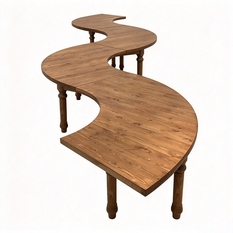 Modular Dining Room Table Wooden Curved Table S-Shaped Modular Table for Catering| Alibaba.com