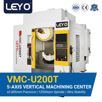Centre d'usinage CNC 5 axes LEYO U200T, centre de fraisage vertical BT30 haute précision, robuste pour les moules
