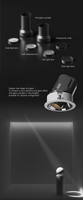 Plafonnier LED COB moderne 7W 12W Ra90 75mm sans scintillement, encastré intérieur à faisceau étroit