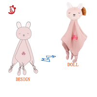 Lindo abrazo Snuggle conejo de peluche de juguete suave cómoda manta de seguridad calmante sensorial ropa de cama para niños producto de regalo