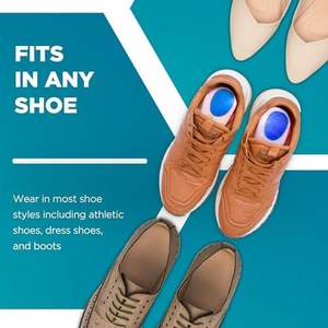Gel <span class=keywords><strong>Silicone</strong></span> tacco coppe/tamponi tacco lifting per tendinite Achille, scarpe cuscino solette per le donne degli uomini - Product Image 6