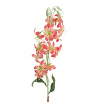 Bunga Lily Palsu Real Touch Artificial Gloriosa Superba untuk Rangkaian Bunga Dekorasi Vas Rumah