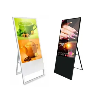 Écran d'affichage publicitaire pliable Portable Lcd, affichage numérique d'affichage d'affichage dans le centre commercial de Restaurant de 49 55 pouces