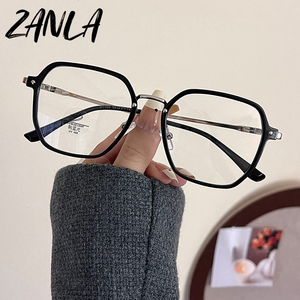 Lunettes Rétro Ultralégères Bleues à Monture en Métal pour Fille, Monture Plaine, <span class=keywords><strong>Lunette</strong></span> de Lumière Bleue Transparente, Lunettes pour Femmes - Product Image 2