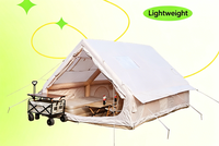 Tente de camping gonflable de luxe pour famille, 4 à 8 personnes, 12 portes doubles toutes saisons, espace super spacieux, installation rapide
