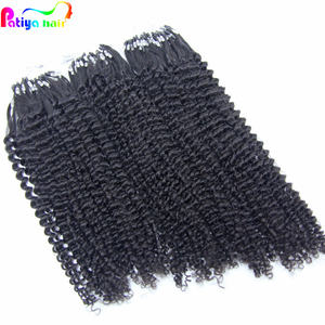 Extensiones <span class=keywords><strong>de</strong></span> Cabello Natural con Microlinks, Rizado Afro <span class=keywords><strong>para</strong></span> Mujeres, 100 Gramos, Cabello Humano Rizado Afro con Microanillos, Cabello Indio Virgen - Product Image 4