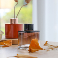 Bouteille vide en verre multicolore pour diffuseur à bâtonnets, décoration d'aromathérapie pour la maison avec bâtonnets en rotin, vente en gros