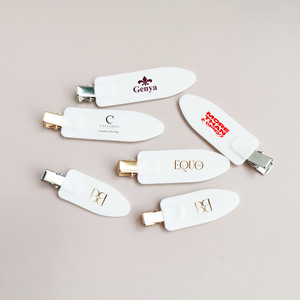Genya Custom LOGO Soft Silicone 8cm Creaseless <strong>Hair</strong> Clip Bendable Matte No Crease <strong>Pin</strong> 7cm Large No Bend Curl Clips <strong>for</strong> Skin Care - Product Image 2