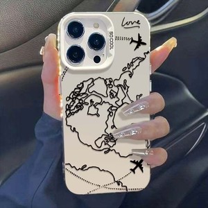 <span class=keywords><strong>Funda</strong></span> de Lujo con Estampado de Línea de Aviones para <span class=keywords><strong>iPhone</strong></span> 16 Pro Max, <span class=keywords><strong>Funda</strong></span> de Silicona con Textura de Cuero para <span class=keywords><strong>iPhone</strong></span> 15 Pro Max 14 13 12 <span class=keywords><strong>11</strong></span> - Product Image 4