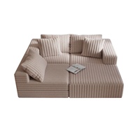 Modernes Modulares L-förmiges Kombinations-Kompressionssofa, Rahmenloses Memory-Schaum Wohnzimmermöbel Sofa