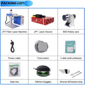 JPT M7 50w 60W 100W for MOPA Laser Machine Wood Working Cutting & Metal Marking with D80 Rotary Axis Feeltek Control - Product Image 3