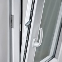 Fenêtre PVC à battant inclinable avec vitrage UPVC, garantie 5 ans, isolation acoustique et thermique, durable, pour bâtiments résidentiels