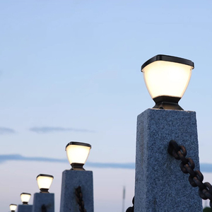 IP65 impermeable al aire libre Solar LED <span class=keywords><strong>Pilar</strong></span> lámpara aluminio PC Material para jardín <span class=keywords><strong>casa</strong></span> pared puerta decoraciones - Product Image 6