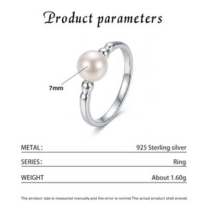 S925 Silver Flower Shell Pearl Ring Big CZ Diamond <b>Daisy</b> Floral Elegant Pearl Jewelry for Women Wedding Engagement <b>Gift</b> - Product Image 6