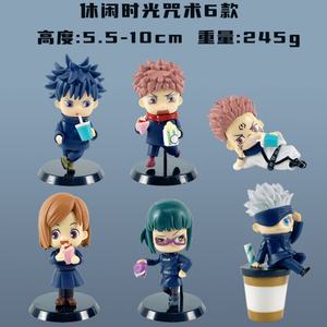 Set de 6 Figuras de Manga, Estatuas de Jujutsu Kaisen, Itadori Yuji, Geto Suguru, Versión de Tiempo Libre Figura de PVC, Figura de Anime, Juguetes - Product Image 2