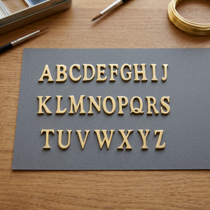 Modern 3D Gold Alphabet Letters Adhesive Door Sign <b>Plate</b> for Entry Eco-Friendly Design From Indian Supplier - Product Image 3