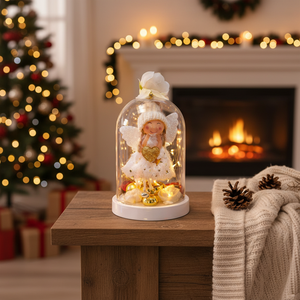 Lampe de nuit LED Angel Glass Dome, cadeau de luxe, décoration d'intérieur, lampe à piles, portable, NF Lauren - Product Image 3