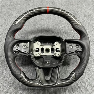 Volant de voiture très vendu, adapté à la <span class=keywords><strong>Dodge</strong></span> Charger SRT <span class=keywords><strong>2015</strong></span> 2016 2017 2018 2019 2020, en fibre de carbone personnalisée - Product Image 4