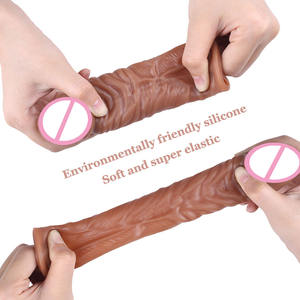 Manchon d'extension de pénis en silicone réaliste pour homme, gode <span class=keywords><strong>extra</strong></span> pour l'agrandissement du pénis, préservatif pour homme - Product Image 5