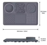 Tapis à lécher pour animaux de compagnie 6 en 1, tapis en silicone de qualité alimentaire, tapis d'alimentation pour chien, tapis de léchage pour chien