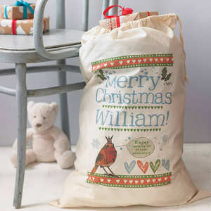 Personalized Christmas <strong>Story</strong> <strong>Sack</strong> Popular Printing Carton Cartoon Grey Reindeer Tree Santa Canvas <strong>Sack</strong> - Product Image 1